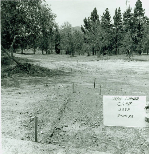 View of construction of Veterans Memorial Park