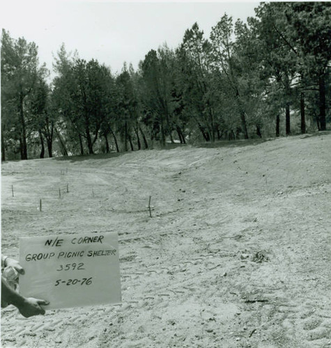 View of construction of Veterans Memorial Park