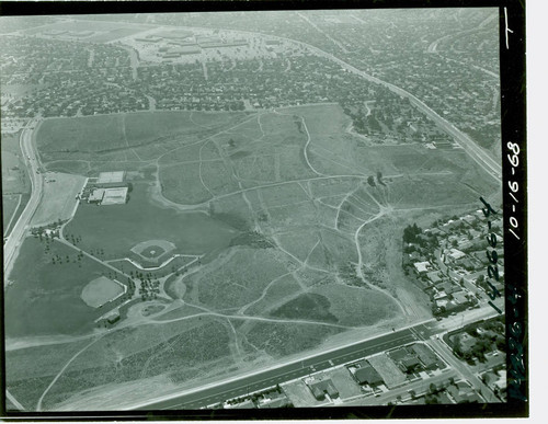 Aerial view of La Mirada Park and Golf Course