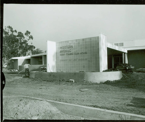 View of construction of the clubhouse at Chester Washington Golf Course