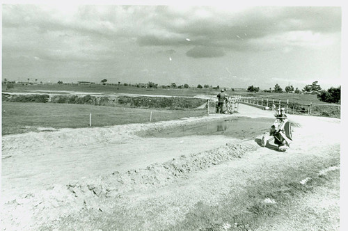 View of construction of Victoria Golf Course