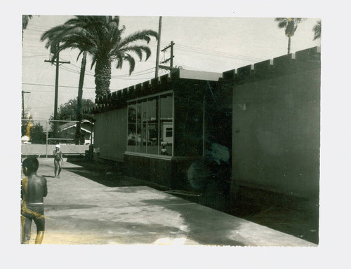 View of the pool house at Salazar Park