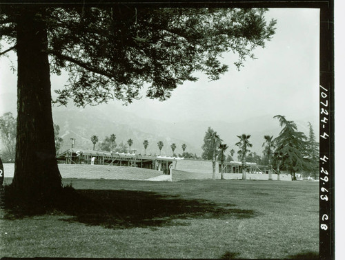 View of the construction of Altadena Golf Course clubhouse