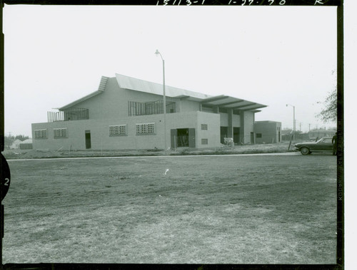 View of construction of the gymnasium at Enterprise Park