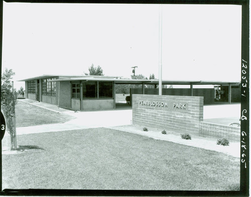 View of the community building at Pearblossom Park