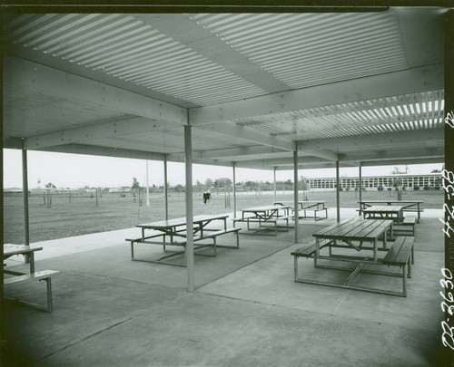 View of picnic shelter at Mona Park