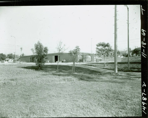 View of the bathhouse at Obregon Park