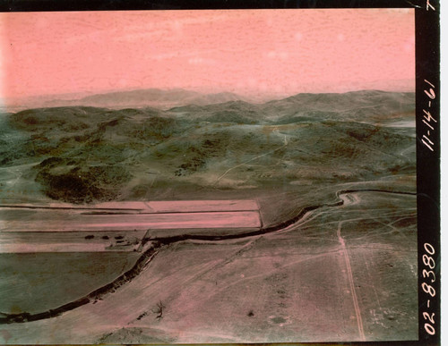 Aerial view of Brackett Field Airport near Frank G. Bonelli Regional Park