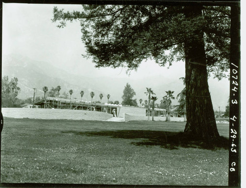 View of the construction of Altadena Golf Course clubhouse