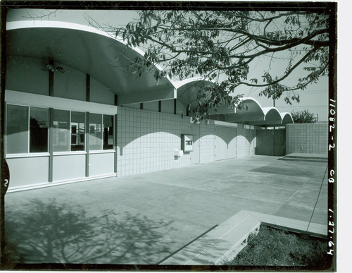 View of the community building at Charter Oak Park