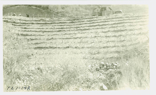 View of erosion control on fill slopes at Val Verde Park