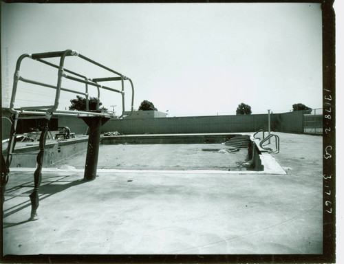 View of construction of the pool at George Washington Carver Park