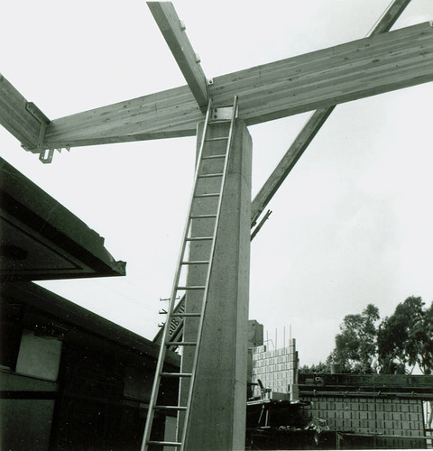 View of construction of the swimming pool enclosure at Roosevelt Park