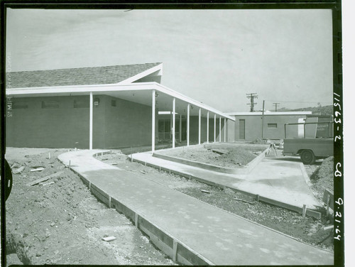 View of construction of Diamond Bar Golf Course clubhouse