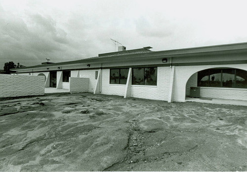 View of the community building exterior at Belvedere Park