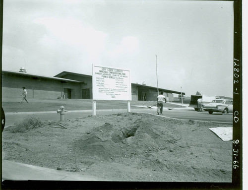 View of construction of Marshall Canyon Golf Course