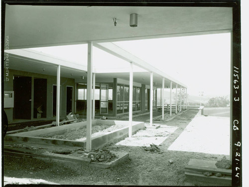 View of construction of Diamond Bar Golf Course clubhouse