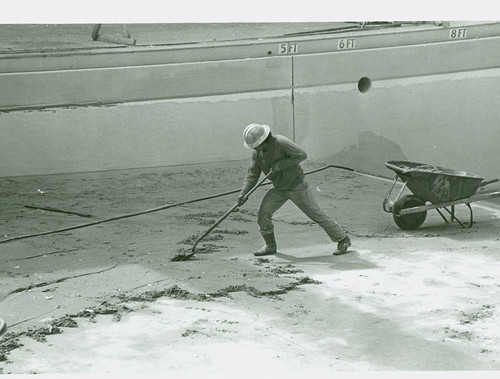 View of construction of the swimming pool enclosure at Roosevelt Park