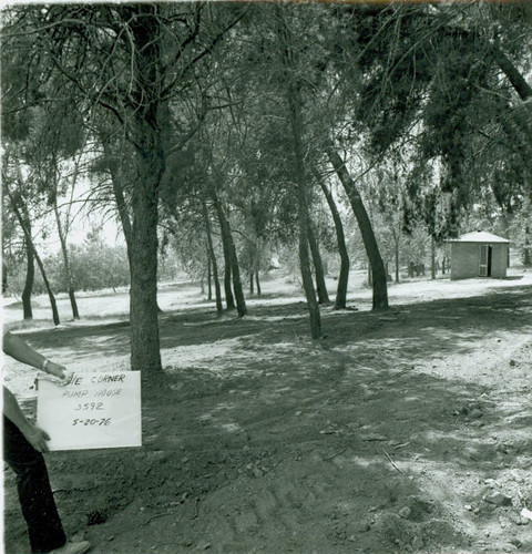 View of construction of Veterans Memorial Park