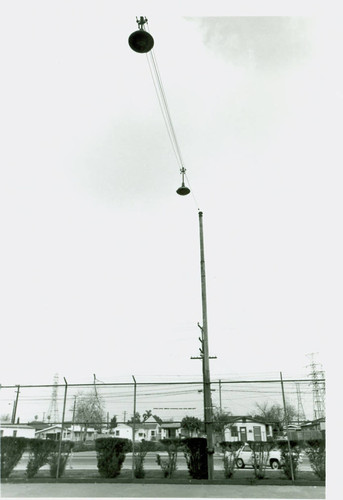 View of the tennis court lighting at Roosevelt Park