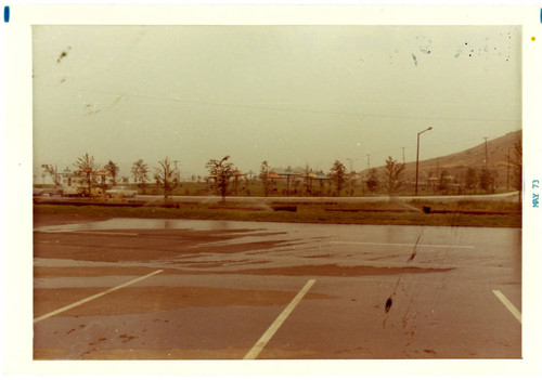 View of a parking lot at Frank G. Bonelli Regional Park