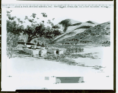 Image of illustration of boats on the lake