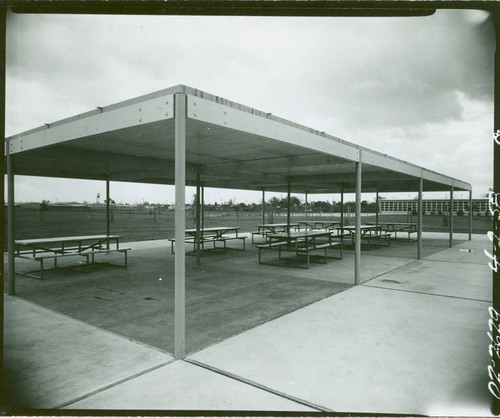 View of picnic shelter at Mona Park