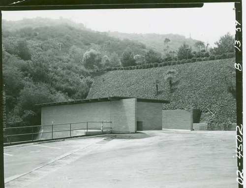 View of the restroom building at the Hollywood Bowl