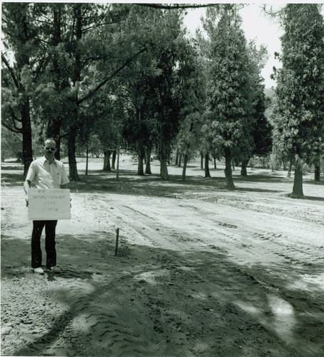 View of construction of Veterans Memorial Park