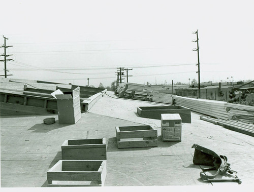 View of construction of the swimming pool enclosure at Roosevelt Park