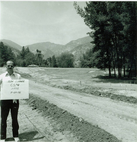 View of construction of Veterans Memorial Park