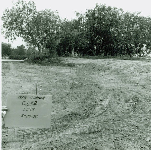 View of construction of Veterans Memorial Park