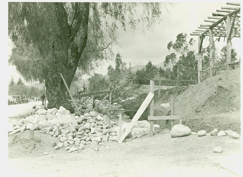 View of wall construction at Charles S. Farnsworth Park