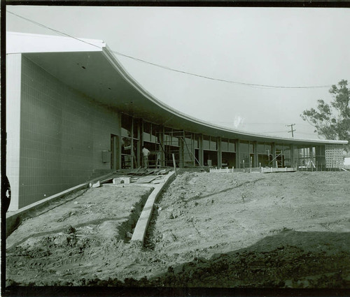 View of construction of the clubhouse at Chester Washington Golf Course