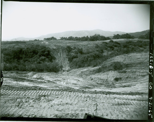 View of construction of Marshall Canyon Golf Course