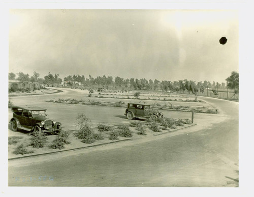 View of the parking lot at Arcadia Community Regional Park