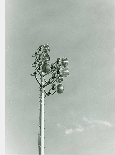 View of baseball field lighting at City Terrace Park