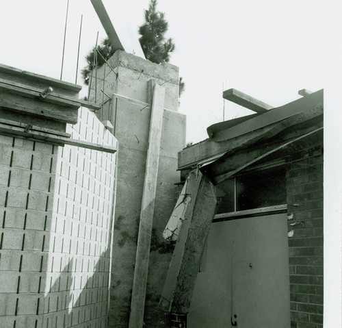 View of construction of the swimming pool enclosure at Roosevelt Park