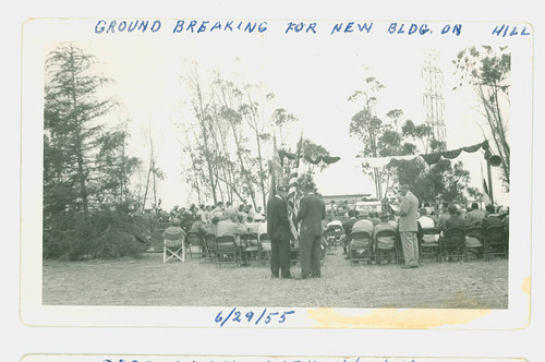 View of groundbreaking ceremony at Jesse Owens Park