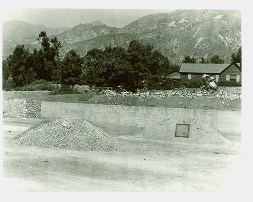 View of tennis court construction at Charles S. Farnsworth Park