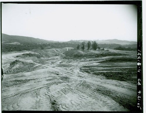 View of construction of Marshall Canyon Golf Course