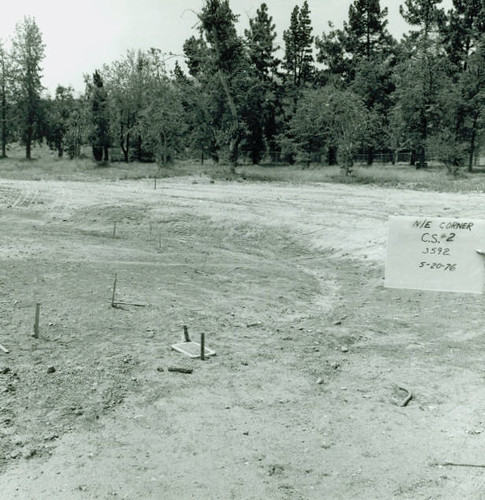 View of construction of Veterans Memorial Park