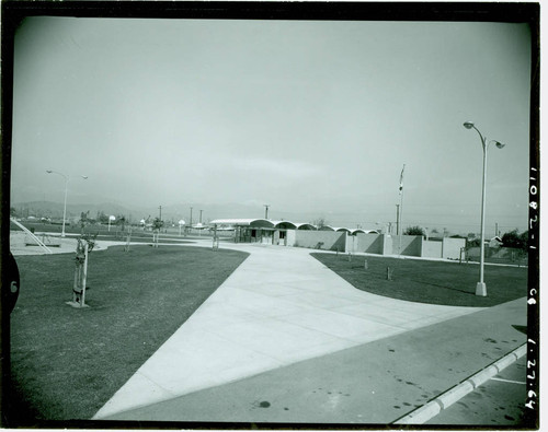 View of the community building at Charter Oak Park