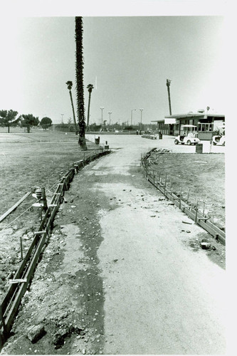 View of construction of Victoria Golf Course