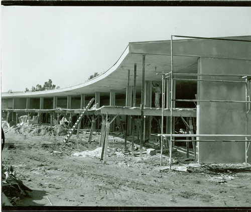 View of construction of the clubhouse at Chester Washington Golf Course