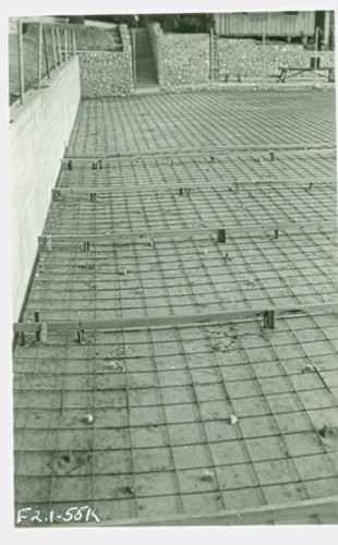 View of tennis court construction at Charles S. Farnsworth Park