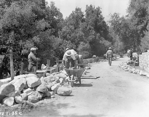 View of WPA work crew at Dexter Park