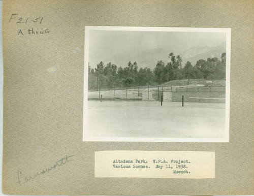 View of tennis courts at Charles S. Farnsworth Park