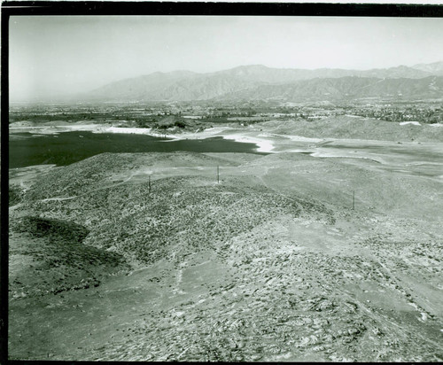 Aerial view of Puddingstone Lake at Frank G. Bonelli Regional Park