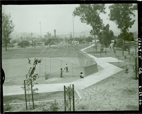 View of the baseball field at Obregon Park